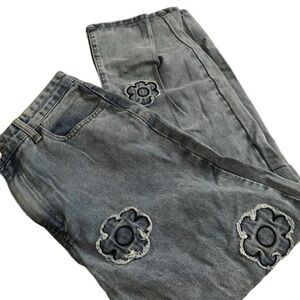 Floral Embroidered Jeans